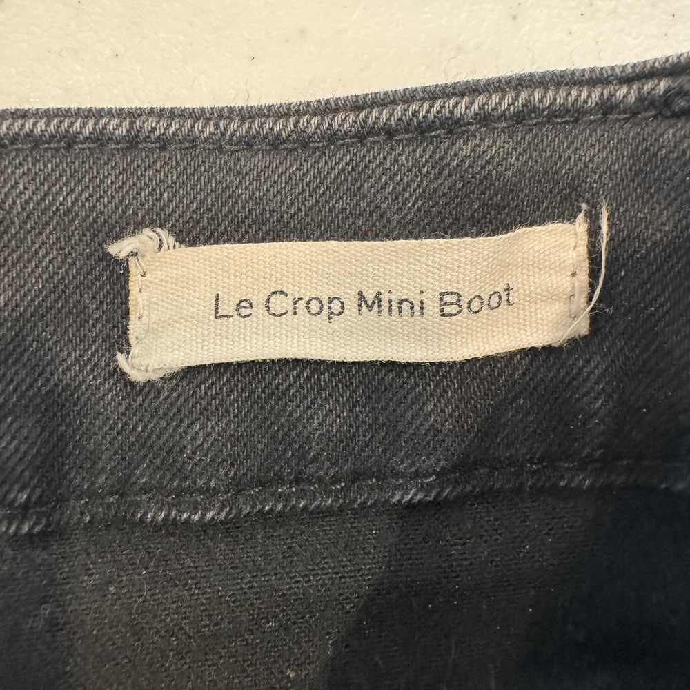 FRAME Le Crop Mini Boot Jeans Womens 27 Dark Wash Denim Cropped Flare Pants - Picture 4 of 11